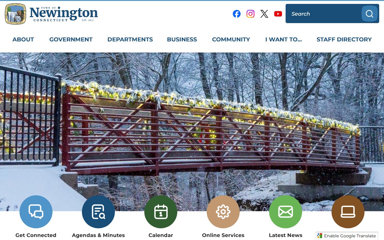 Newington phone directory town homepage