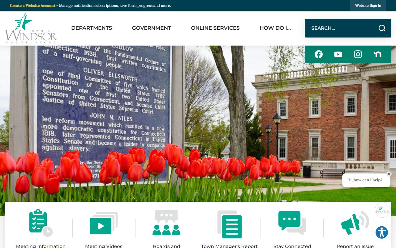 Windsor phone directory town homepage