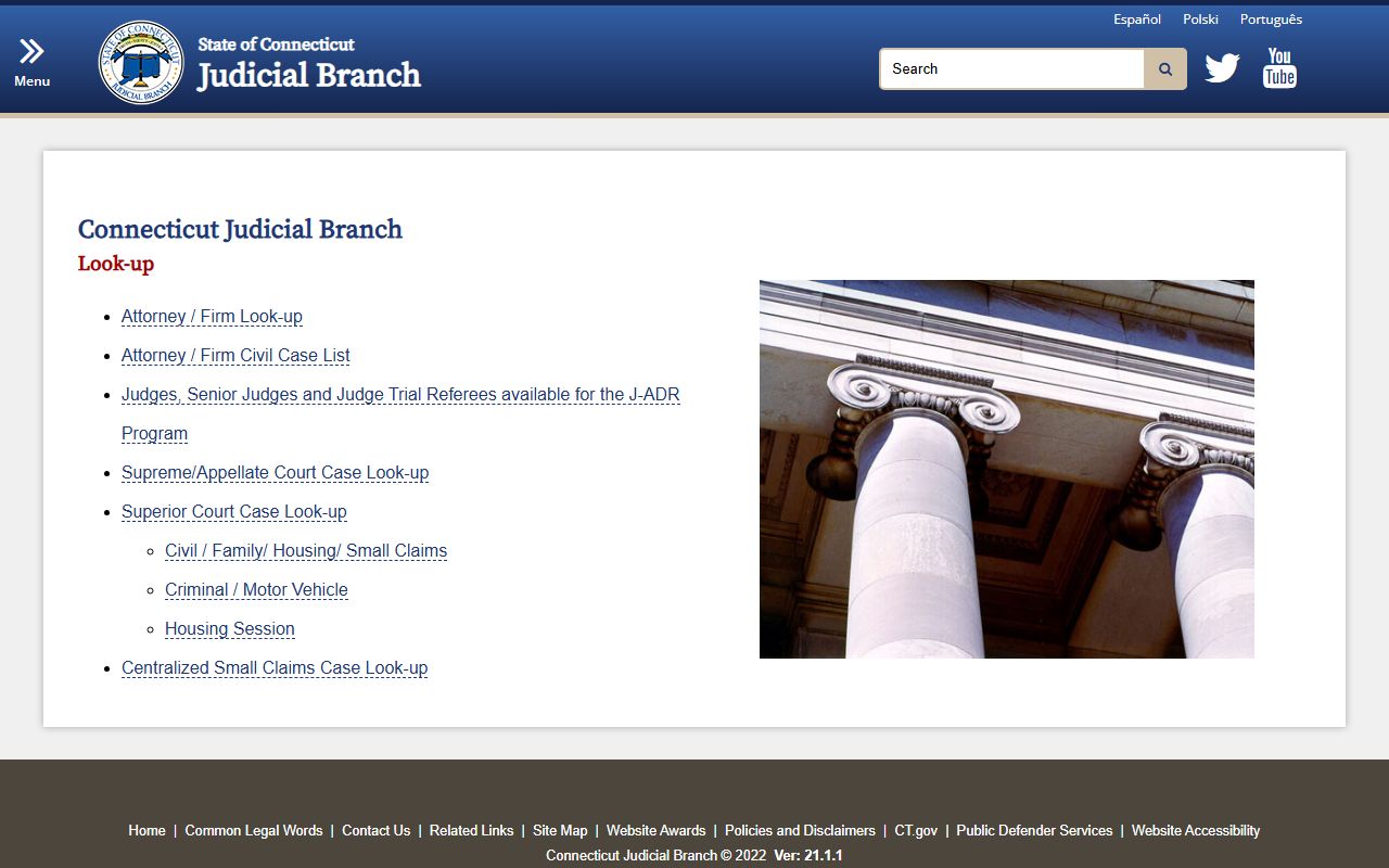Connecticut phone directory case lookup portal